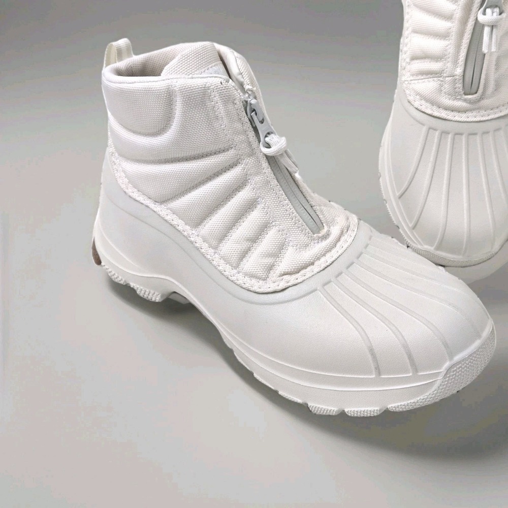 Sperry Women's Duck Float Zip SeaCycled Rain Boots Sz‎ 9.5 Ivory Casual Stylish